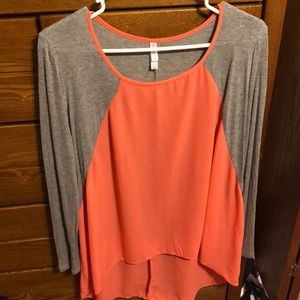 Two-tone blouse